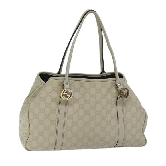 GUCCI GG Canvas Guccissima GG Twins Tote Bag White - Picture 1 of 16